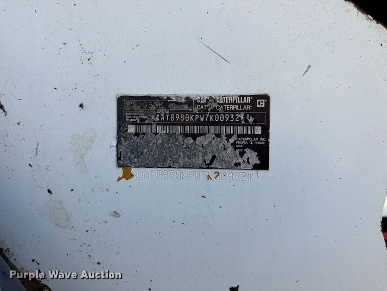 image for item FI2053 2012 Caterpillar 980K wheel loader