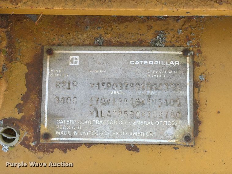 image for item FJ0529 1985 Caterpillar 621B conventional scraper 