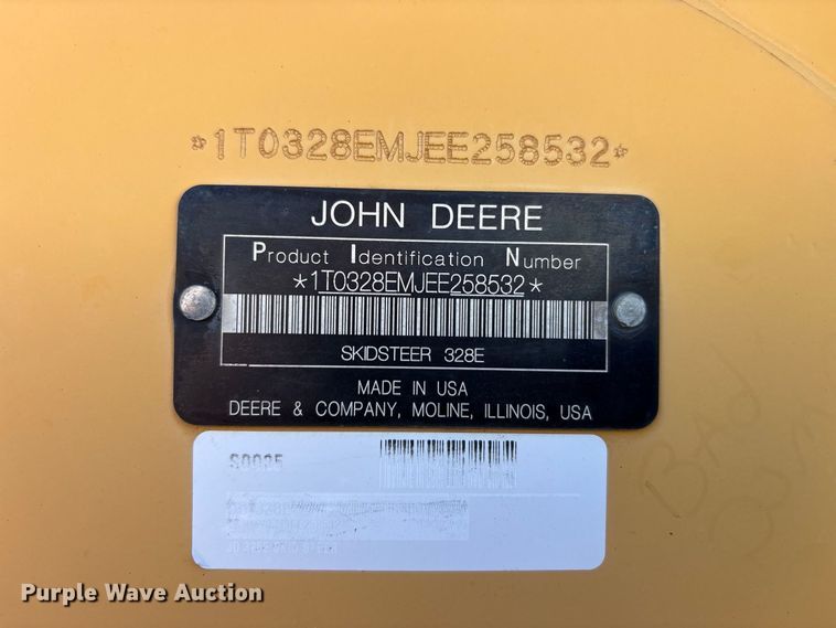image for item FJ2010 2014 John Deere 328E skid steer loader
