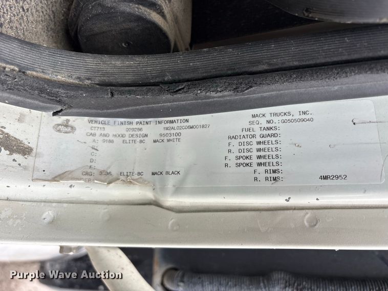 image for item FK2157 2006 Mack CT713 dump truck