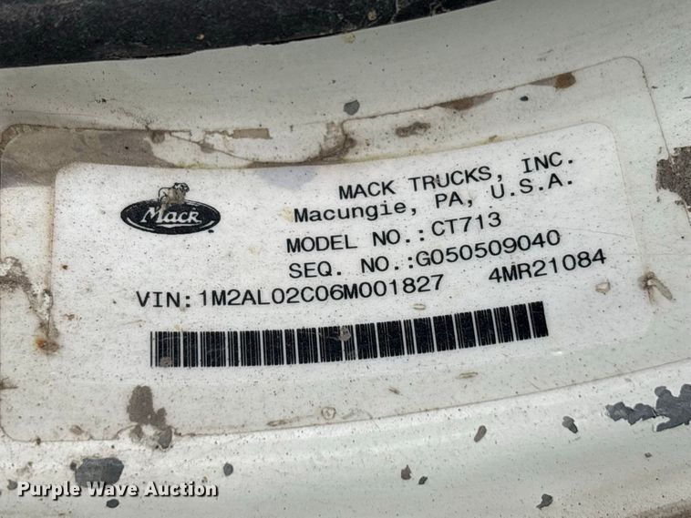 image for item FK2157 2006 Mack CT713 dump truck