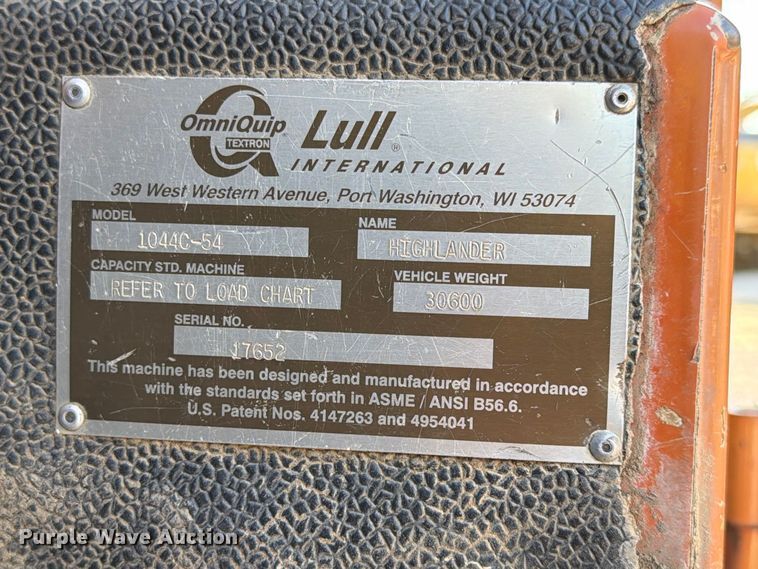 image for item FK4192 2002 Lull 1044C-54 telehandler