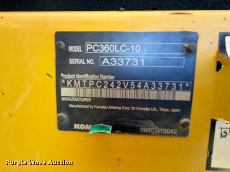 image for item FK5284 2014 Komatsu PC360LC-10 excavator