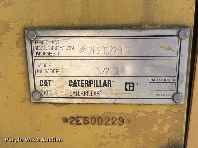 image for item FN5901 1997 Caterpillar 322BL excavator
