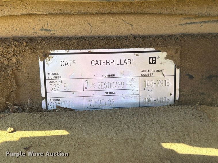 image for item FN5901 1997 Caterpillar 322BL excavator