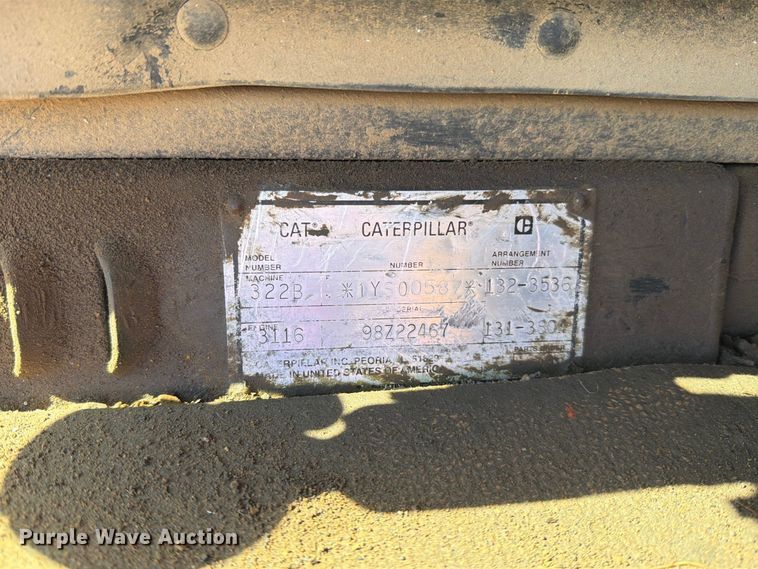 image for item FN5905 1997 Caterpillar 322BL excavator