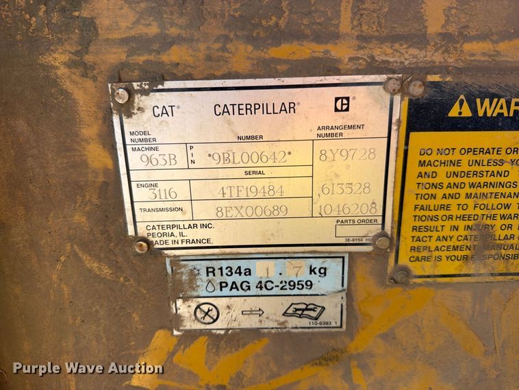 image for item FN5910 1995 Caterpillar 963B dozer