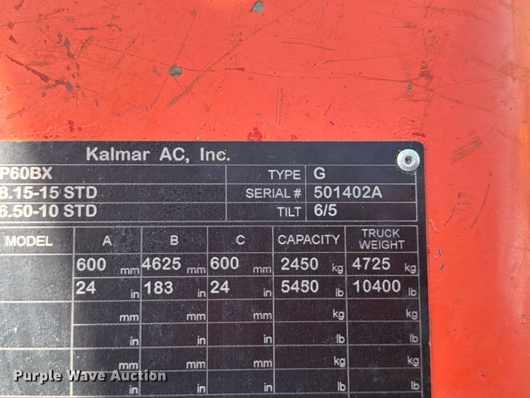 image for item FT6398 1998 Kalmar P60BX forklift