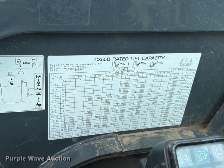 image for item FT6408 2014 Case CX55B mini excavator