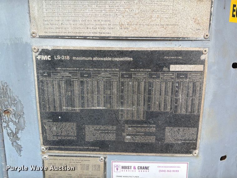 image for item FT6411 1981 Link-Belt LS-318 crane