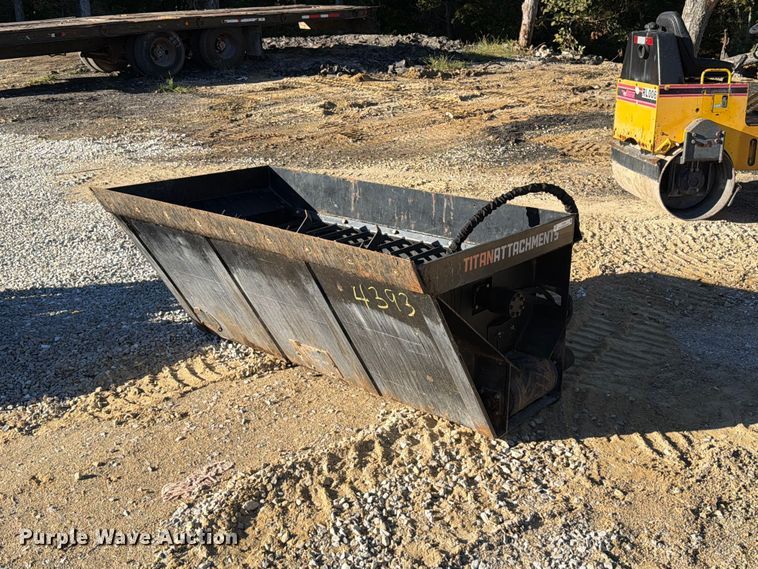 image for item FT6429 Titan Attachments 72SDBCKTv2 skid steer side discharge bucket 