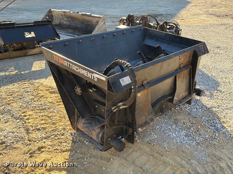 image for item FT6429 Titan Attachments 72SDBCKTv2 skid steer side discharge bucket 