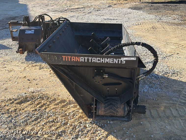 image for item FT6429 Titan Attachments 72SDBCKTv2 skid steer side discharge bucket 