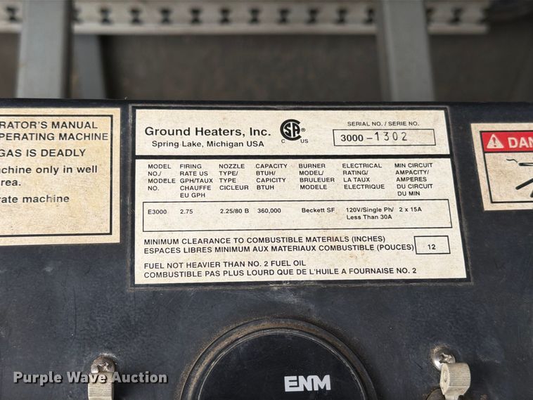 image for item FT6847 Ground Heater E3000 ground heater