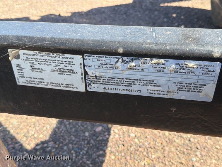 image for item FT6849 2021 Behnke RT700E reel trailer