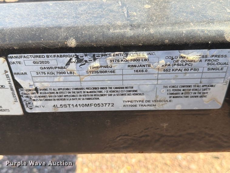 image for item FT6849 2021 Behnke RT700E reel trailer