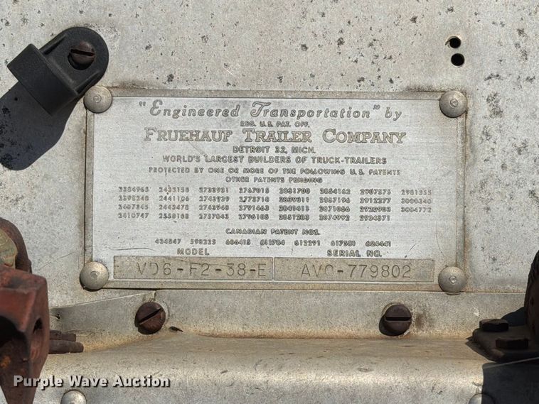 image for item FT6883 1963 Fruehauf VD6-F2-38-E Office Trailer