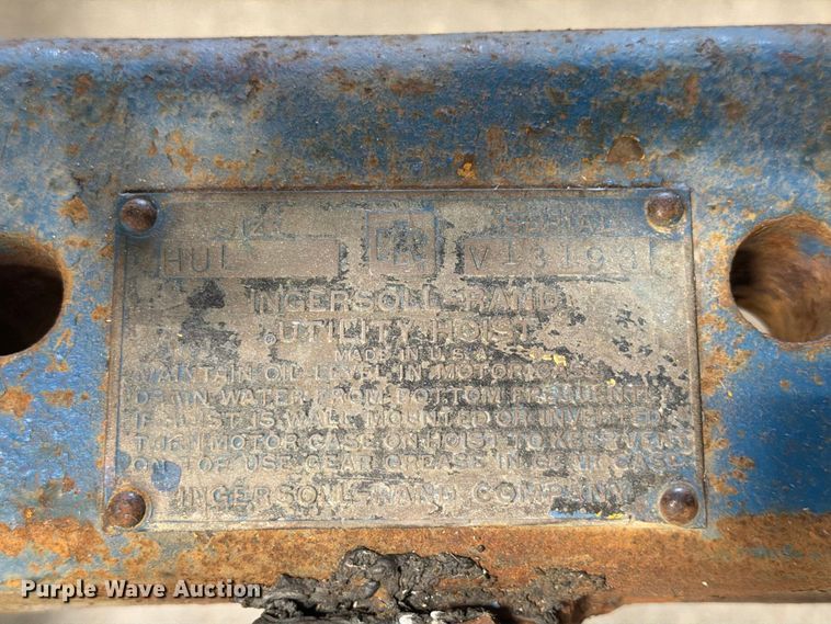 image for item FU0547 Ingersoll Rand Industrial winch