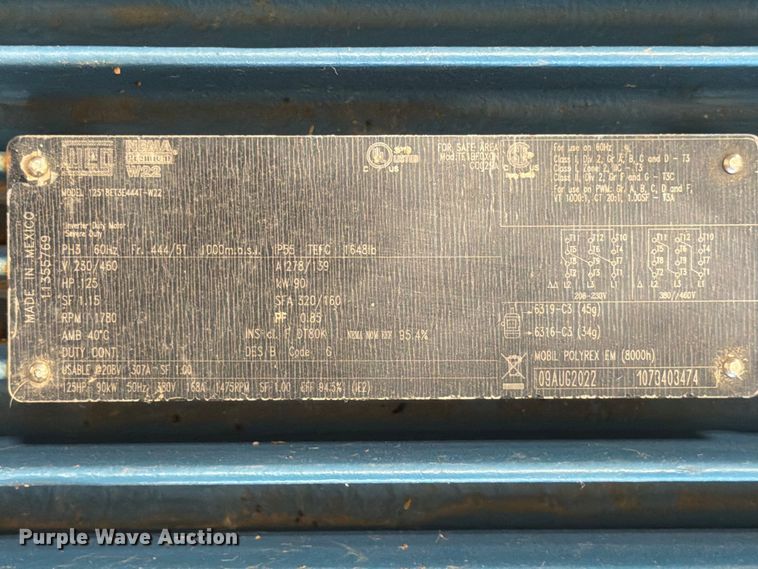 image for item FU0548 2022 WEG 12518ET3E444T-W22 Electric motor