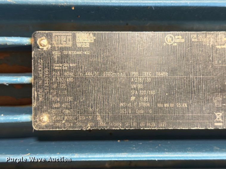 image for item FU0548 2022 WEG 12518ET3E444T-W22 Electric motor