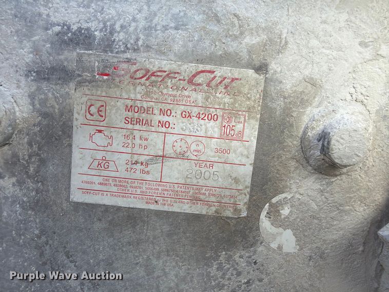 image for item FU0565 2005 Soff-Cut GX-4200 concrete saw