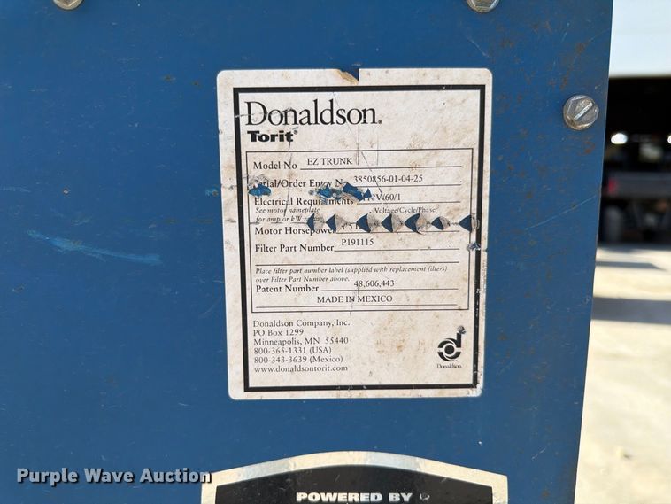 image for item FU0567 Donaldson EZ Trunk dust collector