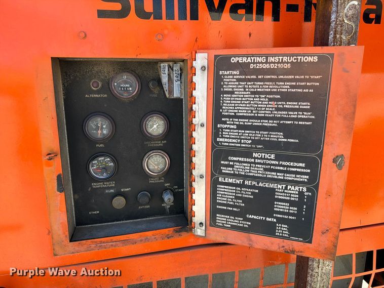 image for item FU0581 Sullivan Palatek D021006JDB air compressor