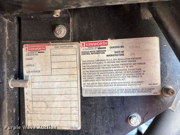 image for item FU4733 1999 Kenworth W900 semi truck