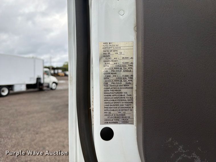 image for item FW3526 2012 Freightliner Business Class M2 Crew Cab utility / service truck