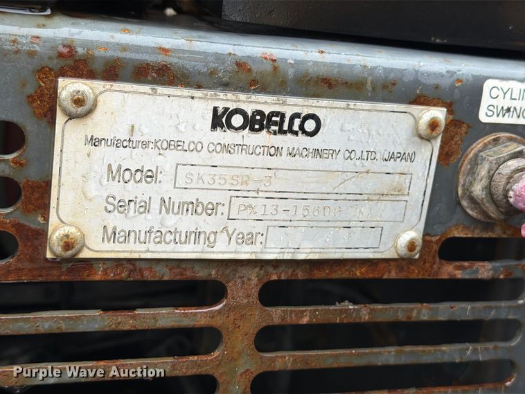 image for item OE9740 2007 Kobelco SK35SR-3 mini excavator