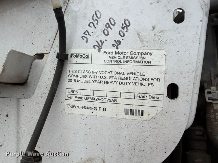 image for item YA4619 2016 Ford F750 Super Duty forestry bucket truck