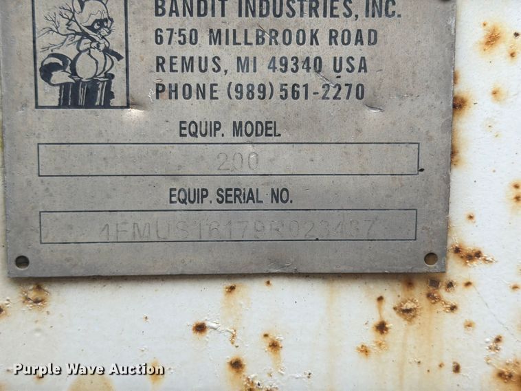 image for item YA4908 2009 Bandit 200 wood chipper