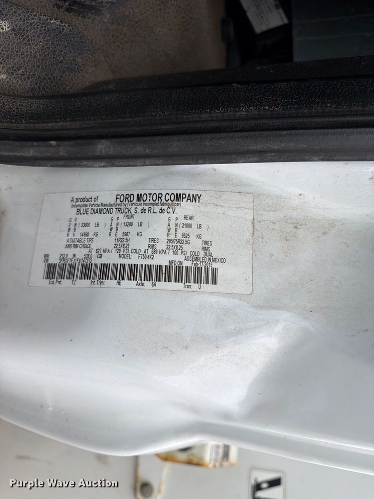 image for item YA4992 2015 Ford F750 Super Duty forestry bucket truck