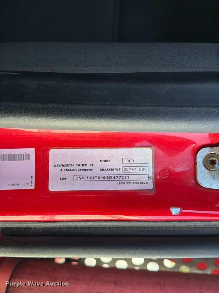 image for item YA5028 2022 Kenworth T880 dump truck