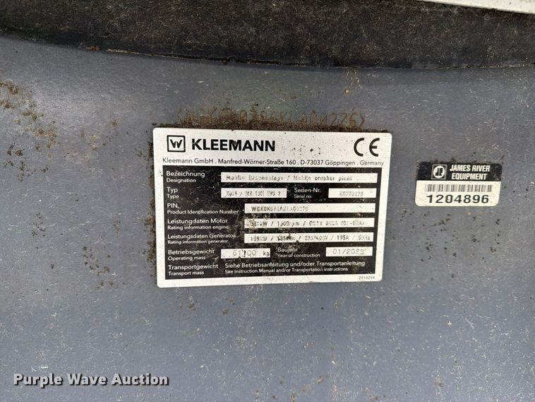image for item YA5286 2023 Kleemann Mobirex 130 EVO2 impact crushing plant