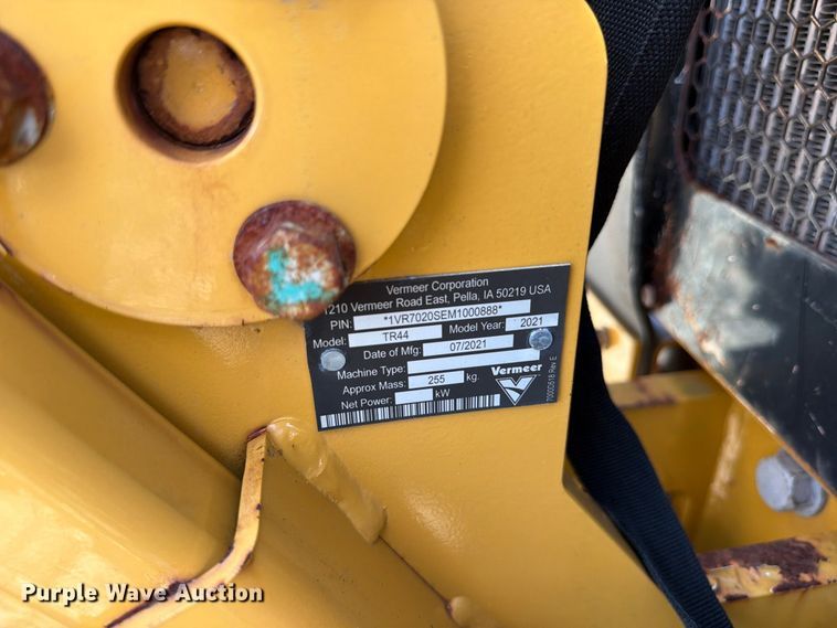 image for item YA5435 2021 Vermeer PTX42 trencher