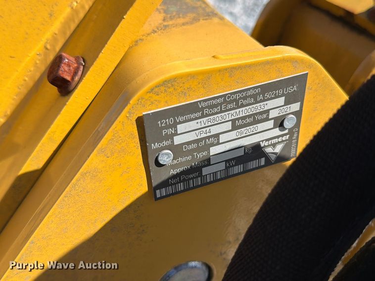 image for item YA5442 2021 Vermeer PTX40 trencher