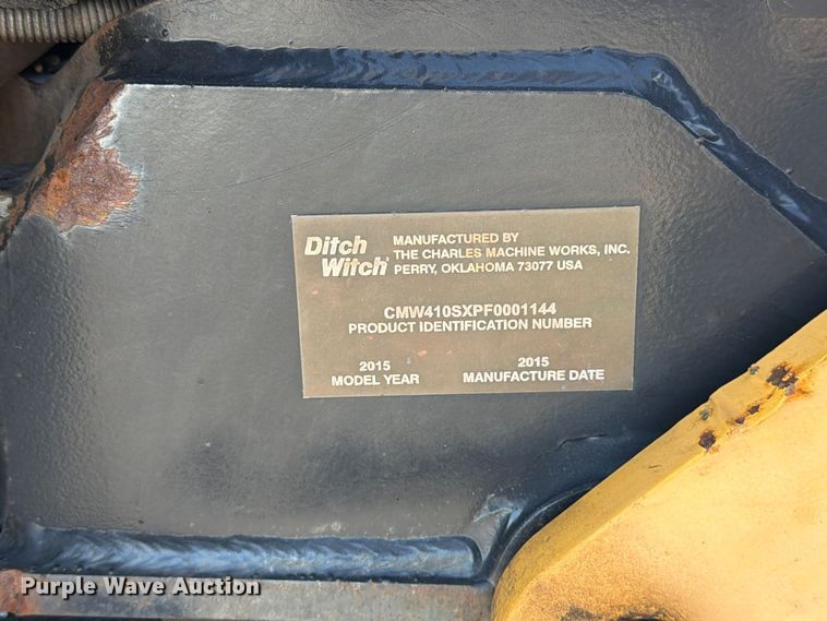 image for item YA5445 2015 Ditch Witch 410SX trencher