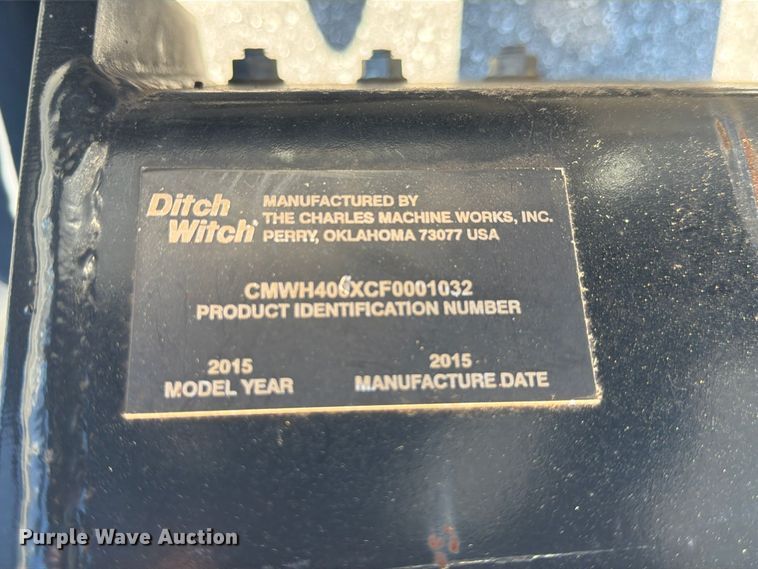 image for item YA5445 2015 Ditch Witch 410SX trencher