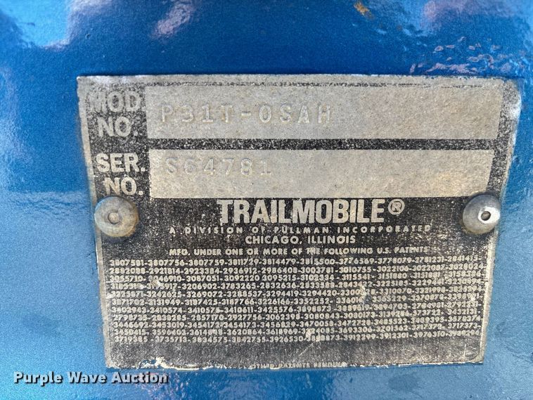 image for item DS2585 1978 Trailmobile P31T-0SAH flatbed trailer