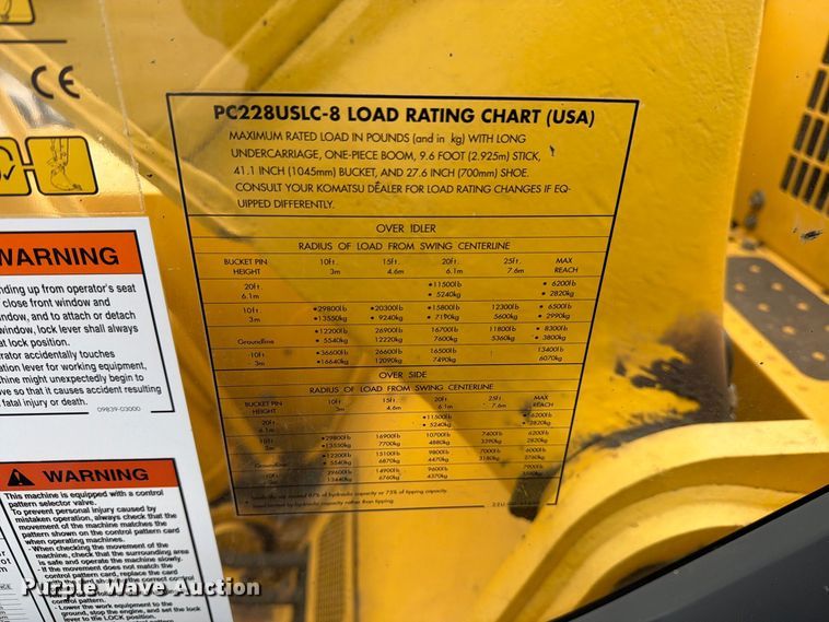 image for item DW6782 2013 Komatsu PC228USLC-8 excavator