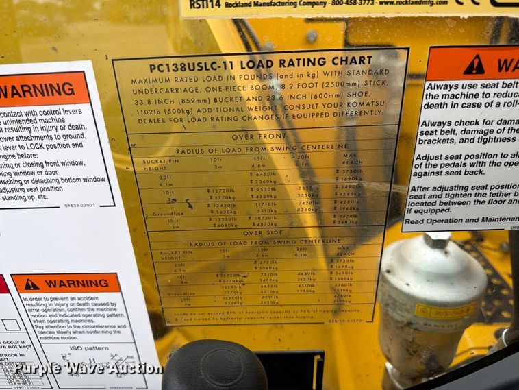 image for item DW6783 2024 Komatsu PC138USLC-11 excavator
