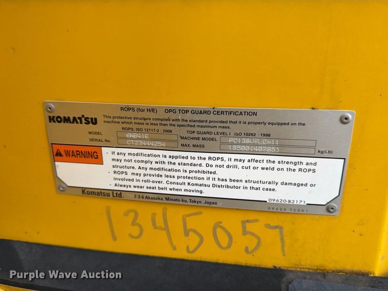 image for item DW6783 2024 Komatsu PC138USLC-11 excavator