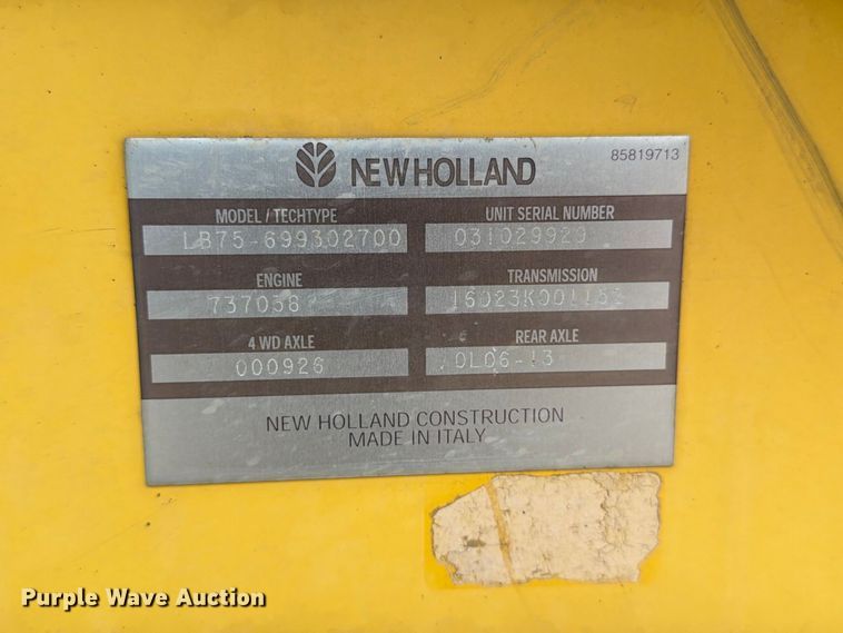 image for item DW6786 2000 New Holland LB75 Backhoe