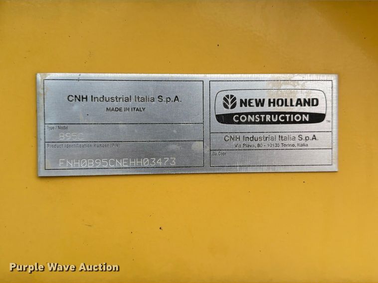 image for item DW6788 2016 New Holland B95C Backhoe