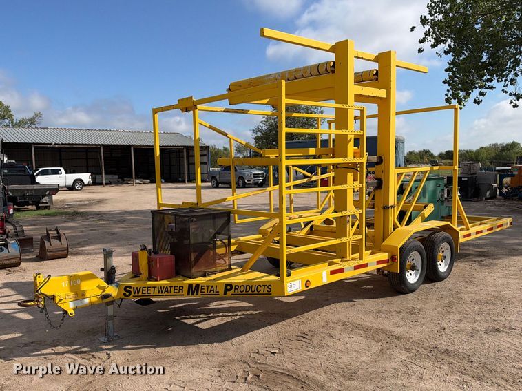 image for item EC4633 2006 Sweet Water Metal Works coiled pipe trailer