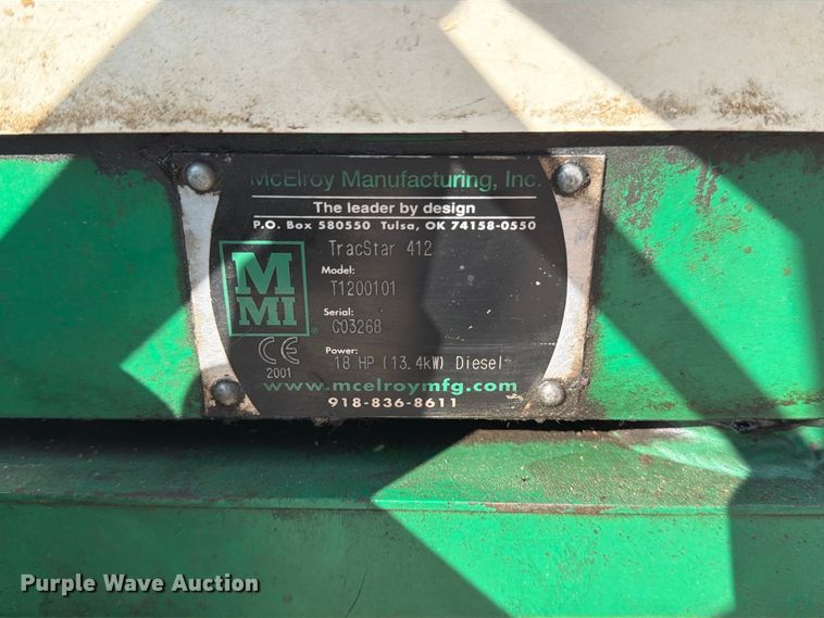 image for item EP7726 McElroy Tracstar 412 poly pipe fusion machine