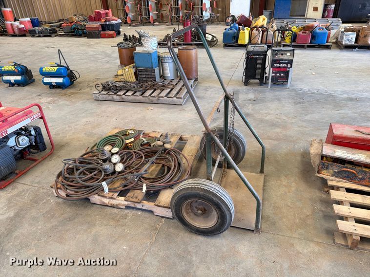 Pallet of torch hoses and components