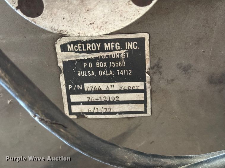image for item EP7760 McElroy poly pipe butt fusion machine