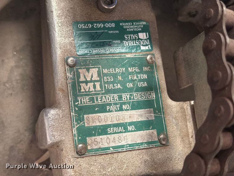 image for item EP7762 (2) McElroy poly fusion sidewinder machines